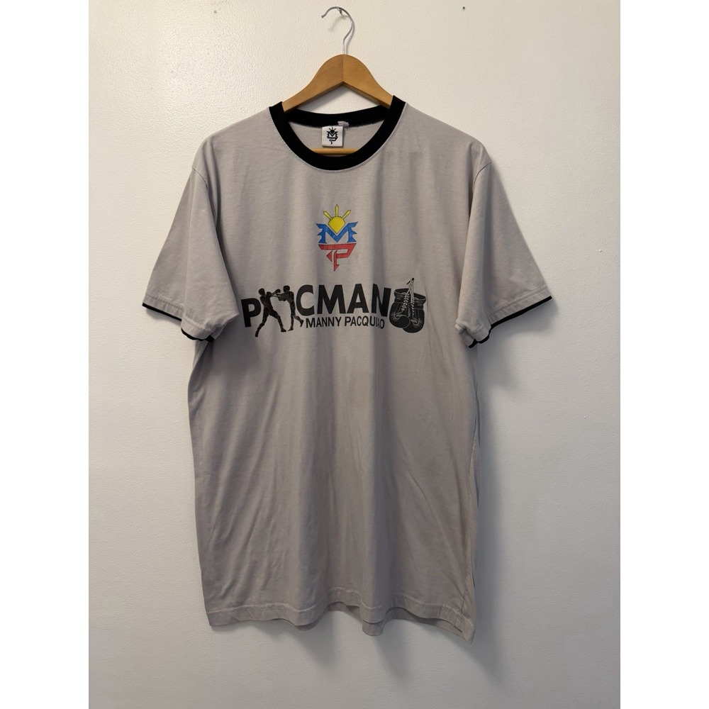 Vintage Manny Pacquiao Shirt Mens XL Team Pacquiao Boxing Philippines Y2K Ringer